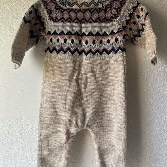 NWT Name It Charming wool fair isle print zip up baby one piece Sz 2-4 month - Picture 6 of 6